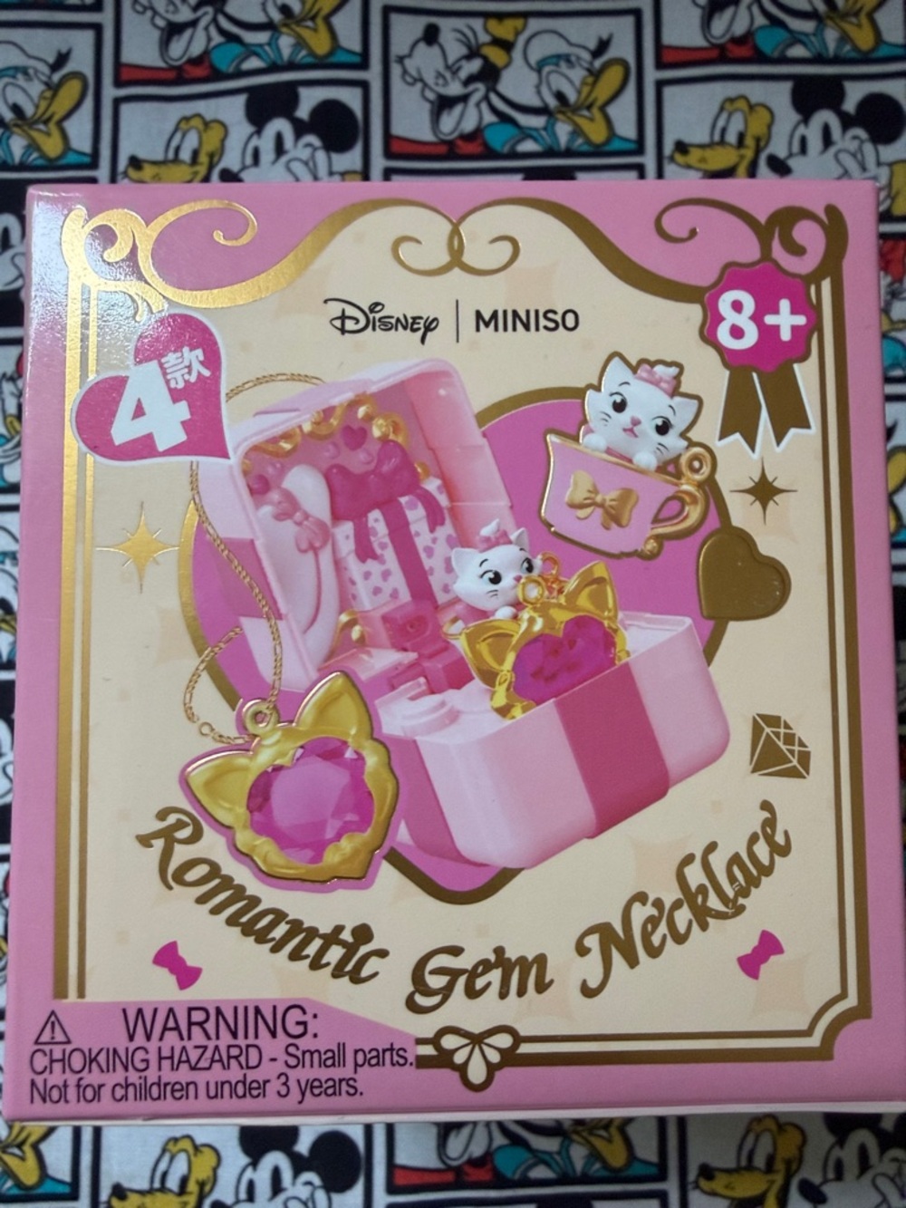 MINISO Disney Romantic Gem Box Necklace Blind Box Figures Toy New Sealed